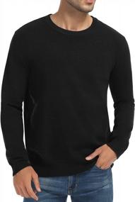 img 2 attached to Striped Crewneck Sweater For Men: Aimeilgot'S Classic Knit Pullover With Long Sleeves And Ribbed Edges For Casual Style