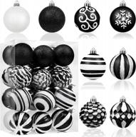 adxco 24pc небьющиеся елочные шары - 8 стильных дизайнов для праздничных украшений логотип
