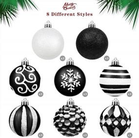 img 2 attached to ADXCO 24Pc Shatterproof Christmas Ball Ornaments - 8 Stylish Designs For Festive Decorations