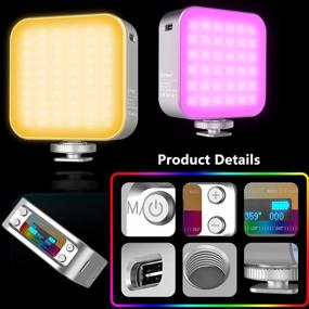 img 3 attached to Artman Portable RGB Video Light For Photography, 360°Full Color Double-Sided Camera Lighting, CRI 95+ 2500-9000K Dimmable Portable Video Lighting For Filming