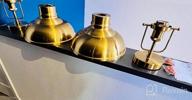 img 1 attached to Enhance Your Space With Zeyu'S 11 Inch Semi Flush Mount Ceiling Light - 2 Pack Farmhouse Brass Light With Metal Dome Shade, Gold Finish review by Deandre Kamaludin