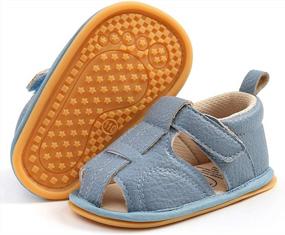 img 4 attached to SOFMUO Baby Girls Boys Sparkly Bowknot Sandals Premium Soft Anti-Slip Rubber Sole Infant Summer Outdoor Shoes Toddler First Walkers