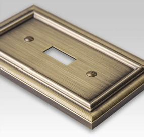 img 2 attached to Amerelle Continental Single Rocker Cast Metal Wallplate In Brushed Brass