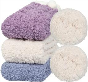 img 4 attached to Chalier Winter Fuzzy Socks: Soft Plush Slipper Socks for Women - Cozy, Warm & Stylish!