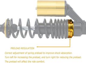 img 2 attached to 🛵 Cloud Rising Universal 340mm Rear Air Shocks Absorber for Honda Kawasaki Suzuki Yamaha: Ideal for Go Kart Scooters & Sports Street Bikes