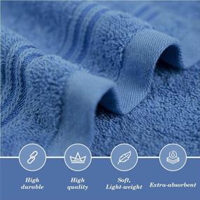 img 2 attached to HNCmua Washcloths Set Of 6 - Bathroom Washcloths - Kitchen & Bathroom Set - Navy Blue Washcloths For Spa, Salon- Soft, Ultra-Absorbent & Highly Durable - 11.02X11.81 Inch