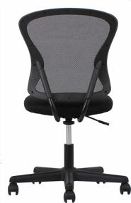 img 3 attached to 🪑 OFM ESS Collection Swivel Mesh Armless Task Chair, Mid Back, Black, 25.25in. D x 25.25in. W x 33.75in. - 37.75in. H