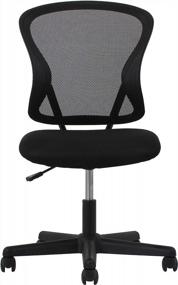 img 1 attached to 🪑 OFM ESS Collection Swivel Mesh Armless Task Chair, Mid Back, Black, 25.25in. D x 25.25in. W x 33.75in. - 37.75in. H