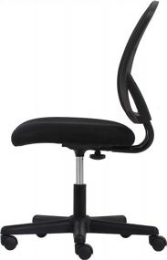 img 2 attached to 🪑 OFM ESS Collection Swivel Mesh Armless Task Chair, Mid Back, Black, 25.25in. D x 25.25in. W x 33.75in. - 37.75in. H