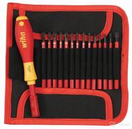 🔧 wiha 28390 insulated slimline interchangeable set: handle with pouch, 15-piece logo