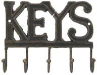 🔑 vintage style 5-hook cast iron key rack holder - wall decor for keys логотип