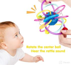 img 1 attached to 🦷 Zooawa Baby Teether: Soft Rattle & Sensory Ball Toy for Pain Relief - BPA-Free, Easy to Hold - Suitable for Infants and Toddlers of All Ages