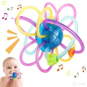 img 4 attached to 🦷 Zooawa Baby Teether: Soft Rattle & Sensory Ball Toy for Pain Relief - BPA-Free, Easy to Hold - Suitable for Infants and Toddlers of All Ages