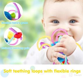 img 3 attached to 🦷 Zooawa Baby Teether: Soft Rattle & Sensory Ball Toy for Pain Relief - BPA-Free, Easy to Hold - Suitable for Infants and Toddlers of All Ages