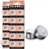 celewell lr41 batteries (20-pack) - suitable for digital thermometers, ag3, l736, gp192, 392 button cell devices – 43mah capacity and 5-year warranty logo