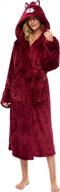 get cozy with ccko's plush fleece women's bathrobe - soft, warm, and fluffy long robes for females логотип