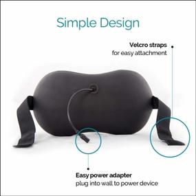 img 2 attached to TruMedic Shiatsu Pillow Massager - идеальная массажная подушка для жесткой спины, шеи, плеч и икр - массажная подушка с подогревом для облегчения боли и расслабления мышц, IS-1000