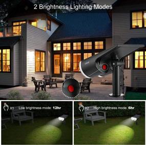 img 1 attached to Linkind StarRay Solar Spot Lights Outdoor, 16 LEDs IP67 Waterproof Dusk-To-Dawn Solar Landscape Spotlights, 6500K Daylight Wall Lights, Solar Outdoor Lights For Garden Yard Driveway Walkway, 6 Pack