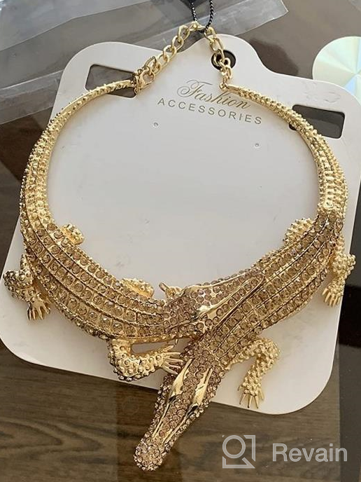 img 1 attached to Fashion Adjustable Snake/Crocodile/Scorpion Chain Collar Statement Necklace Set in Silver, Gold, and Rose Gold - Perfect for Women, Men, and Teens review by Jordan Perez