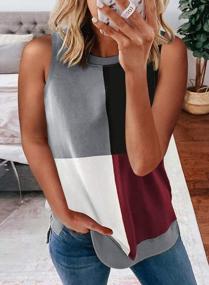 img 3 attached to Biucly Women's Scoop Neck Tank Tops Knit Shirts – Casual, Loose, Sleeveless Camisole Sweater Blouses