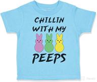 cotton toddler t-shirt: funny easter bunny chillin' with my peeps humor - customizable логотип