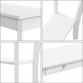 img 2 attached to Chic White Narrow Console Table With Drawer - Ideal Entryway And Accent Sofa Table