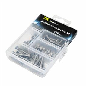 img 1 attached to 304 Stainless Steel Machine Screw And Hex Nut Assortment Kit - 170 Pieces By T.K.Excellent