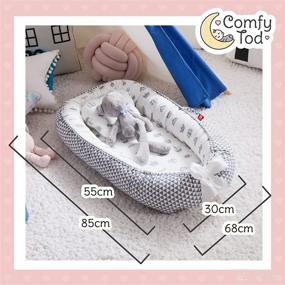 img 2 attached to Comfy Tod Baby Lounger Bed - The Ultimate Newborn Baby Nest for Co Sleeping: Breathable, Soft, Portable, and Washable Cotton Crib - A Must-Have Newborn Shower Gift Essential