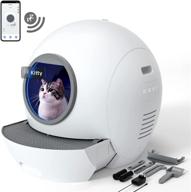 fullove smart self cleaning cat litter box: app-controlled, never scoop, large with lid and sand leaking board - multi cat friendly (white) logo