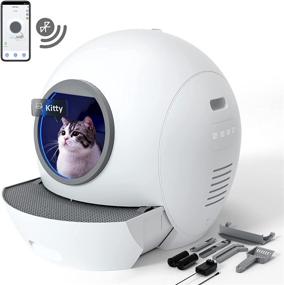 img 4 attached to FULLOVE Smart Self Cleaning Cat Litter Box: App-Controlled, Never Scoop, Large with Lid and Sand Leaking Board - Multi Cat Friendly (White)