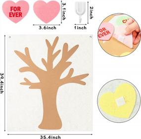 img 2 attached to WATINC Valentine Conversation Heart Tree Felt Craft Kit - DIY Love Tree Set For Kids, Toddlers, And Classroom Activities - 43 Pieces For Valentine'S Day Bulletin Board, Wall Decor, And Party Games