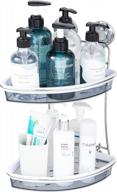 stainless steel 2 tier corner shower caddy with suction cups - no drilling required - removable bathroom basket shelf with hooks for wall mounted organization - waterproof and chromed logo