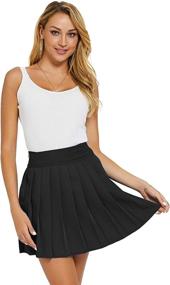 img 4 attached to Moxeay Womens Waisted Skater Pleated Women's Clothing : Skirts