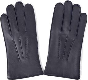 img 2 attached to YISEVEN Touchscreen Classical Sheepskin Motorcycle Men's Gloves & Mittens - Quality Accessories for Optimal Performance