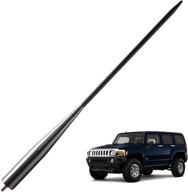 enhance your hummer h3 with japower replacement antenna - 13 inches titanium black, compatible 2006-2021 logo