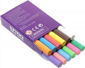 img 3 attached to Weimy Non-Toxic Dustless Chalks - упаковка из 12 цветных мелков для рисования, украшения классных досок и классных досок, действительно без пыли