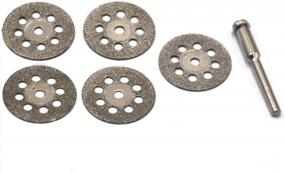 img 4 attached to Oudtinx Rotary Tool Diamond Cutting Wheel Set - 5PCS 1/8" Diamond Cut-Off Discs For Precision Cutting And Blade Shaping