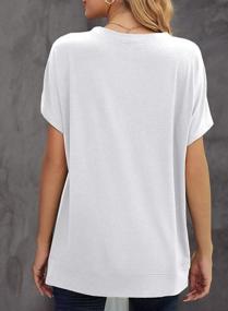 img 2 attached to Women'S Loose Casual Tee T-Shirt With Short Sleeves And Crewneck By Biucly - Ideal For Everyday Wear
