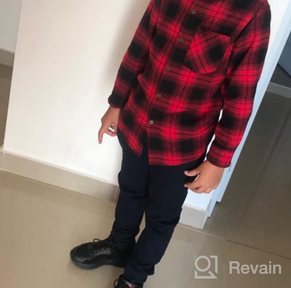 img 1 attached to 👕 Versatile Spring Gege Checked Flannel Collection - Boys' Clothing at its Finest! review by Jesse Wells