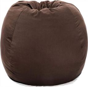 img 1 attached to Premium Grey Bean Bag Cover - Perfect Solutions for Stuffed Toy Storage, Pillows & Blankets (Capacity 48)