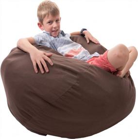 img 4 attached to Premium Grey Bean Bag Cover - Perfect Solutions for Stuffed Toy Storage, Pillows & Blankets (Capacity 48)