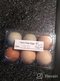 img 7 attached to Toplife Clear Plastic Eco-Friendly Egg Carton Set - 60 Ct., Securely Holds 6 Eggs with Sticker Labels