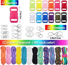 img 3 attached to DIY Paracord Bracelet Making Kit For Girls - 12 Colors Friendship Jewelry Set, Crafts Gifts For Teen Kids Age 8+