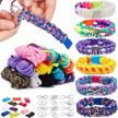 diy paracord bracelet making kit for girls - 12 colors friendship jewelry set, crafts gifts for teen kids age 8+ logo