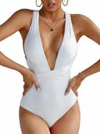 flaunt your figure with molybell's high waisted white ribbed swimsuit - perfect for tummy control logo