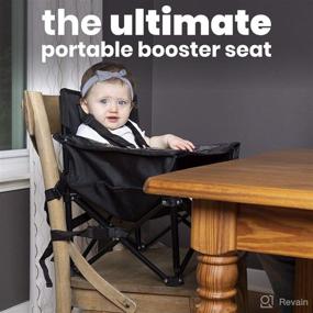img 3 attached to 🍽️ ciao! baby Pug Portable Booster Seat: Safe Feeding Chair for Kids with Harness, Carry Bag - Black, Ideal for Kitchen, Dining, Restaurants & More