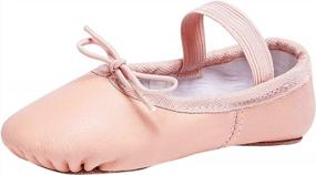 img 4 attached to Premium Authentic Leather Baby Ballet Slippers For Toddlers, Little Kids & Big Kids - Stelle