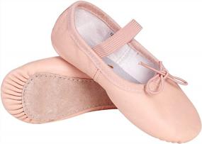 img 2 attached to Premium Authentic Leather Baby Ballet Slippers For Toddlers, Little Kids & Big Kids - Stelle