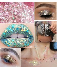 img 3 attached to #07 Gold GL-Turelifes 30Ml Chunky Glitter Liquid Eyeshadow - Long Lasting Sparkles For Festival Makeup!