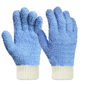 img 4 attached to 🧤 MIG4U Microfiber Dusting Gloves - House Cleaning Glove for Blinds, Windows, Shutters, Furniture, Car - Reusable, Lint-Free - Blue - 1 pair (S/M)